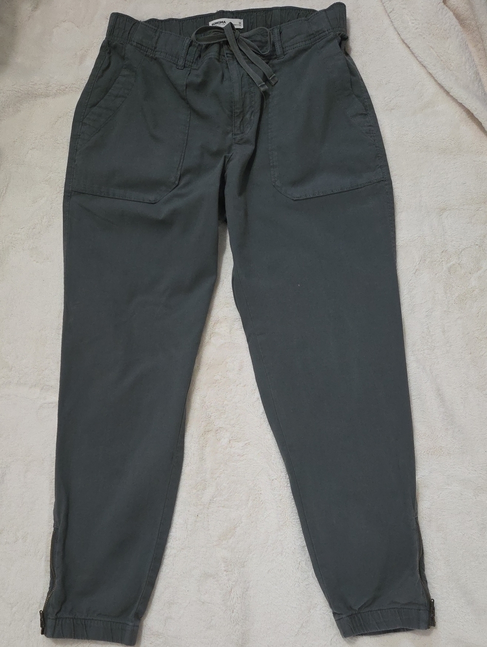 Sonoma Dark Charcoal Drawstring Jogger Pants